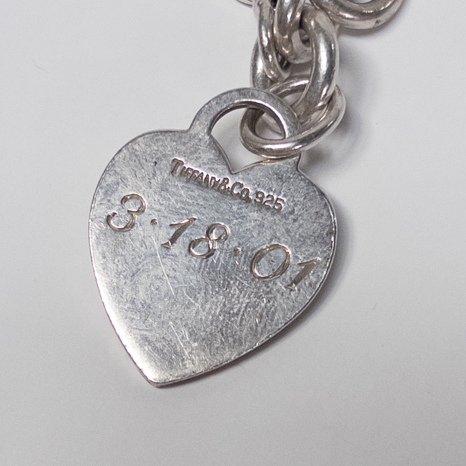 Tiffany & Co. Sterling Silver Heart Charm Bracelet