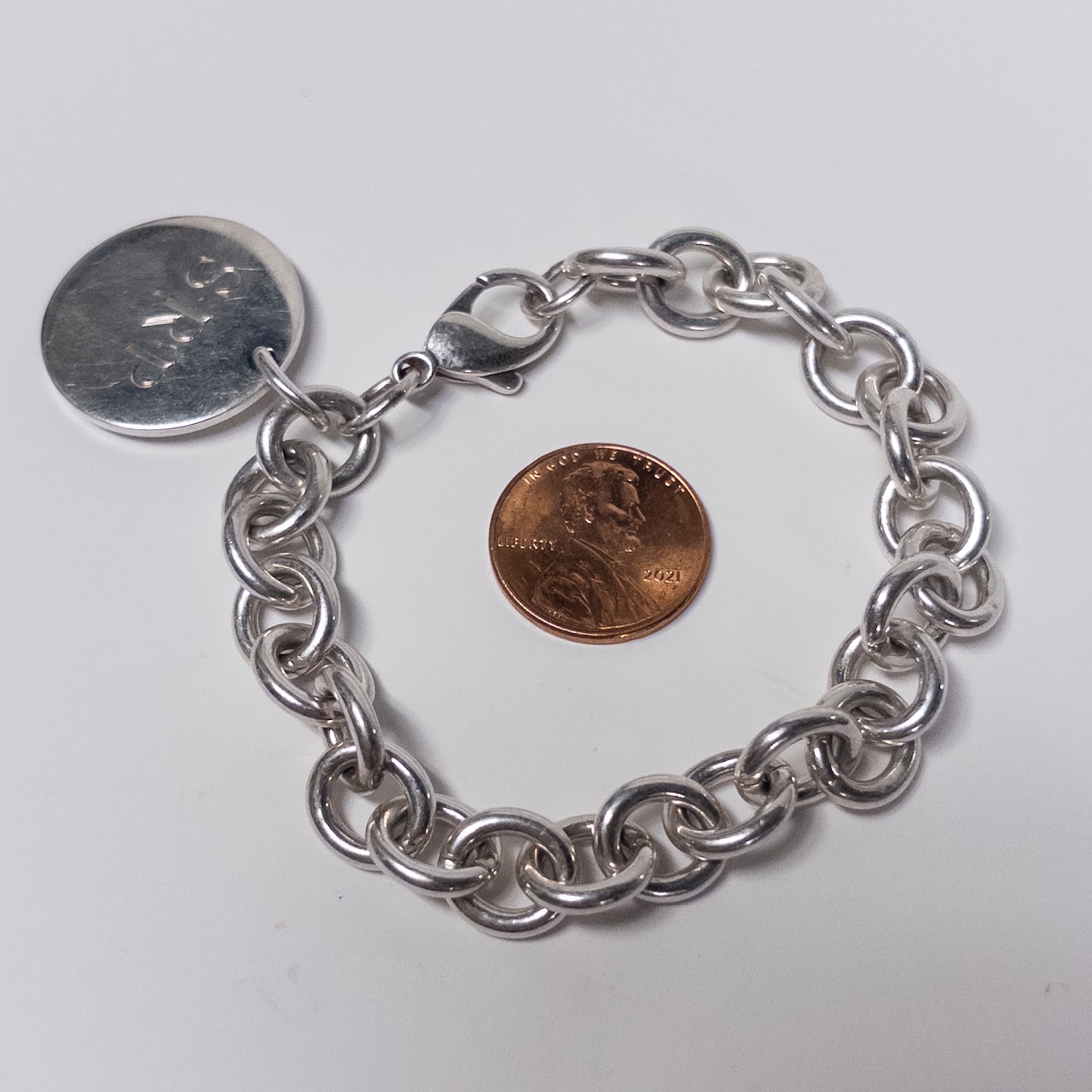 Tiffany & Co. Sterling Silver Round Charm Bracelet