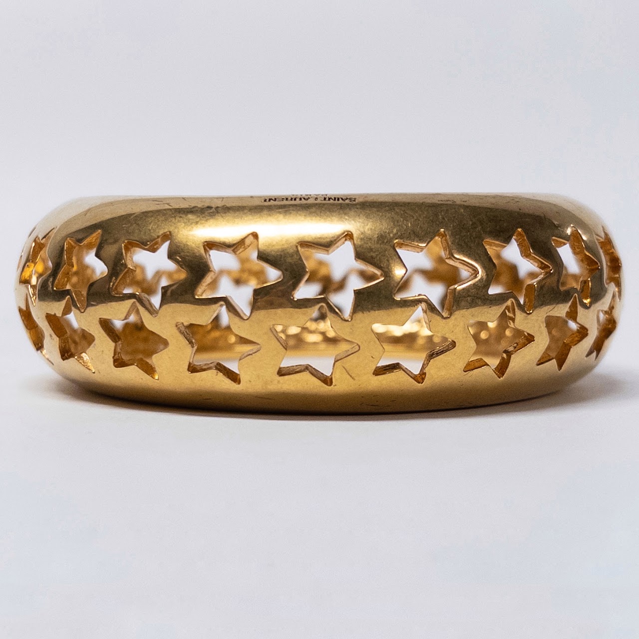 Saint Laurent Pierced Star Bangle Bracelet