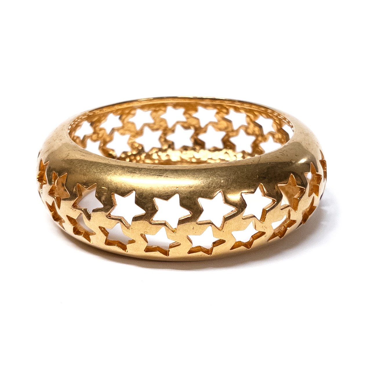 Saint Laurent Pierced Star Bangle Bracelet