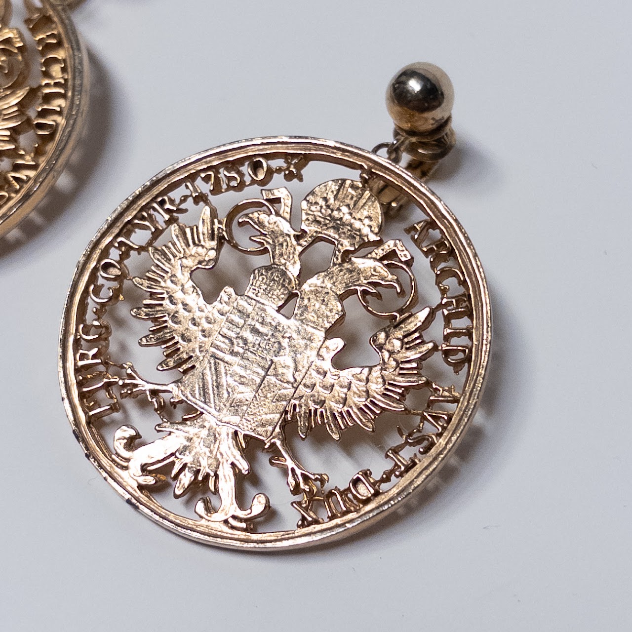 Hattie Carnegie Eagle Medallion Bracelet and Earring Suite