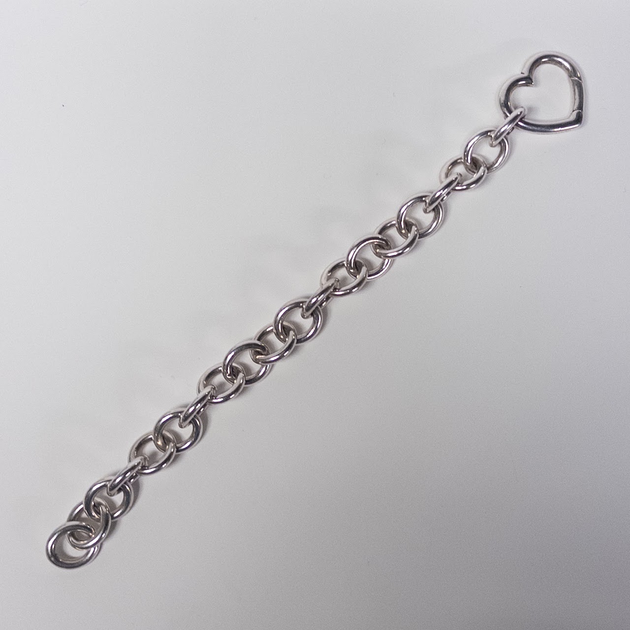 Tiffany & Co. Sterling Silver Open Heart Link Bracelet