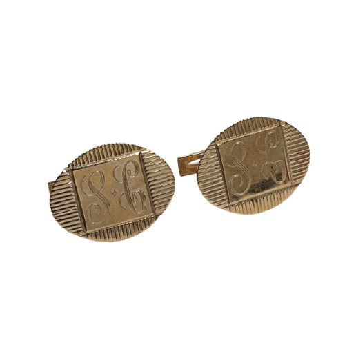 14K Gold Monogrammed Cufflinks