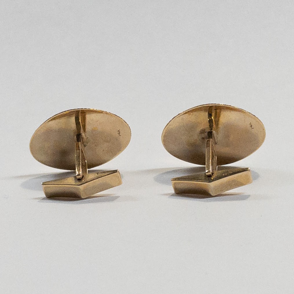 14K Gold Monogrammed Cufflinks