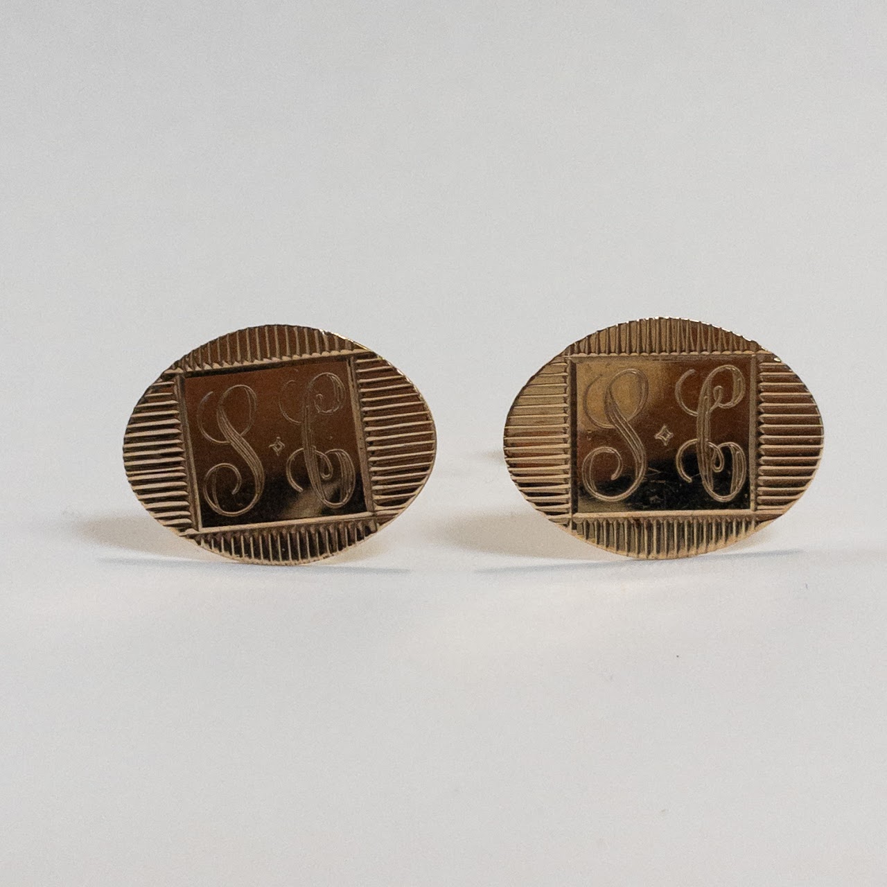 14K Gold Monogrammed Cufflinks