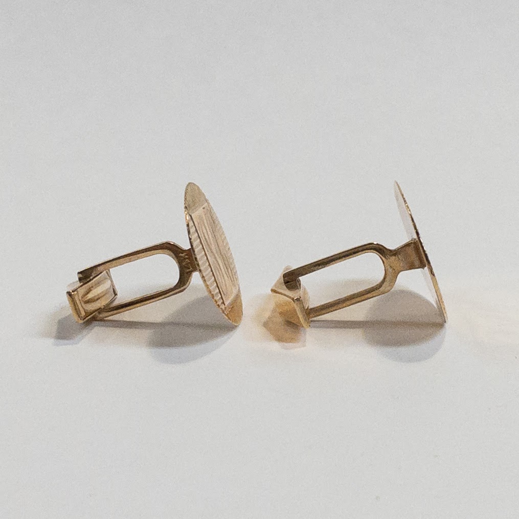 14K Gold Monogrammed Cufflinks