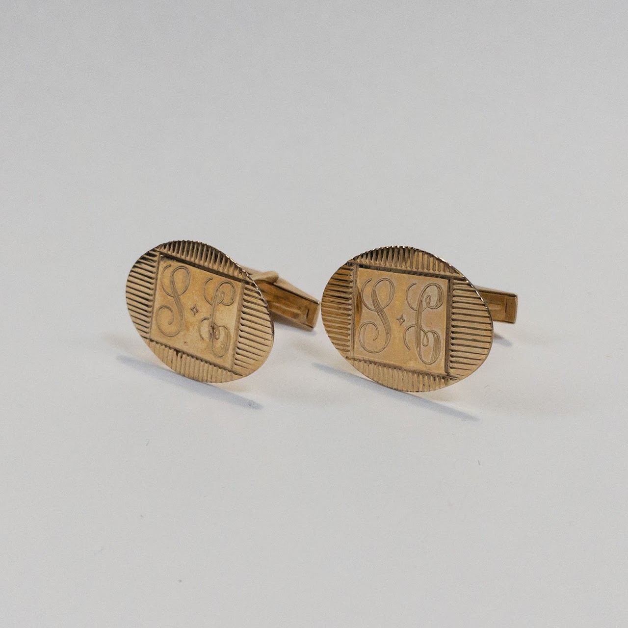 14K Gold Monogrammed Cufflinks