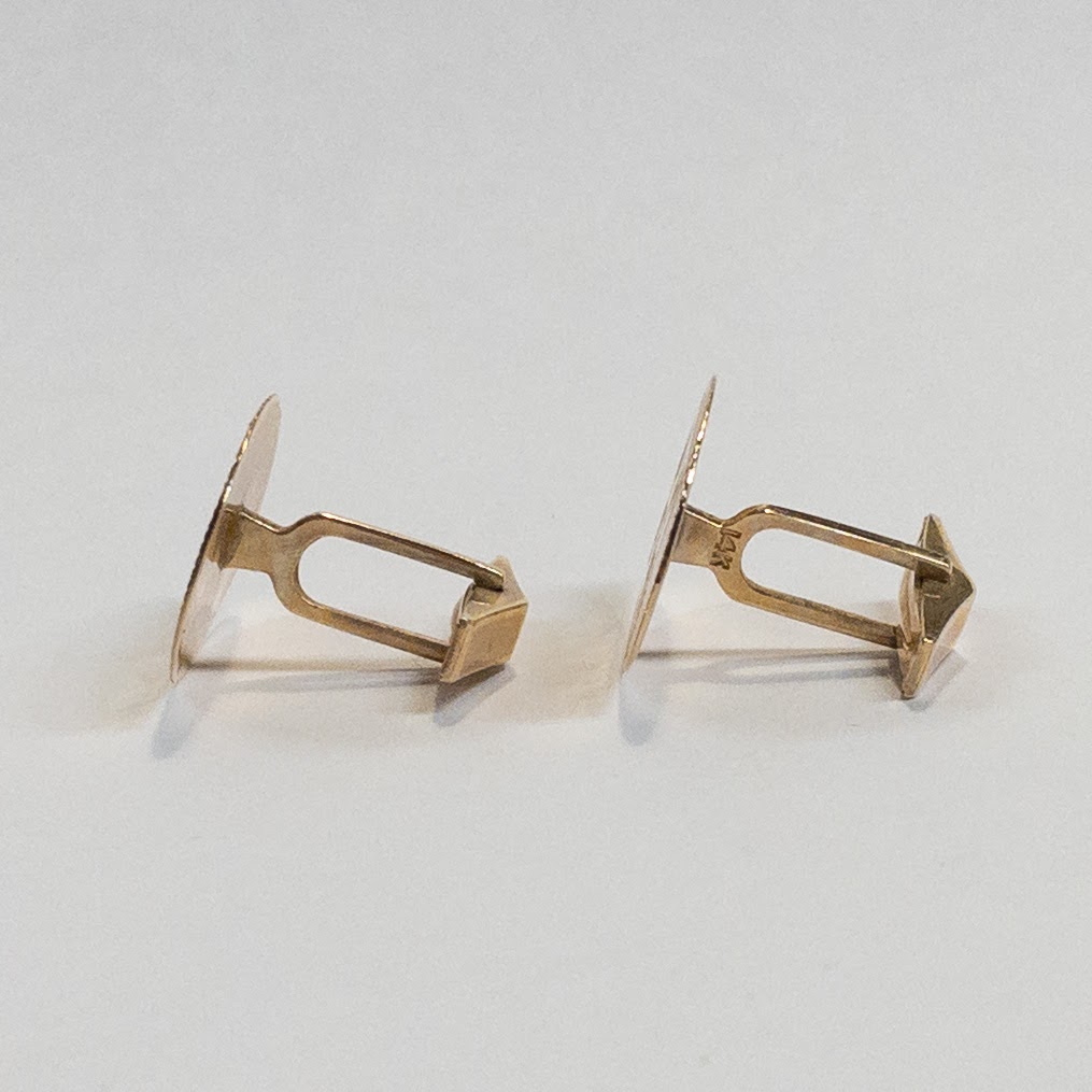 14K Gold Monogrammed Cufflinks