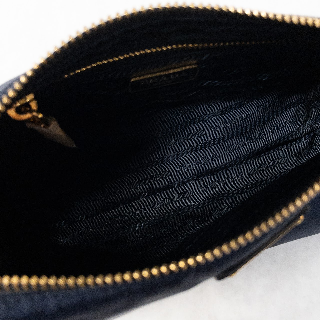 Prada Navy Blue Nylon Zippered Pouch