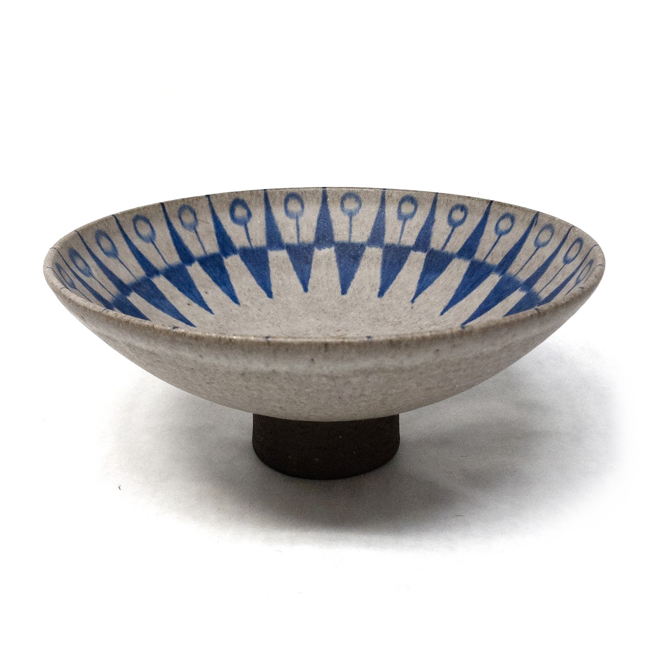 Danish Ceramic Bowl Danam Antik Blue White 4.25 X 7 