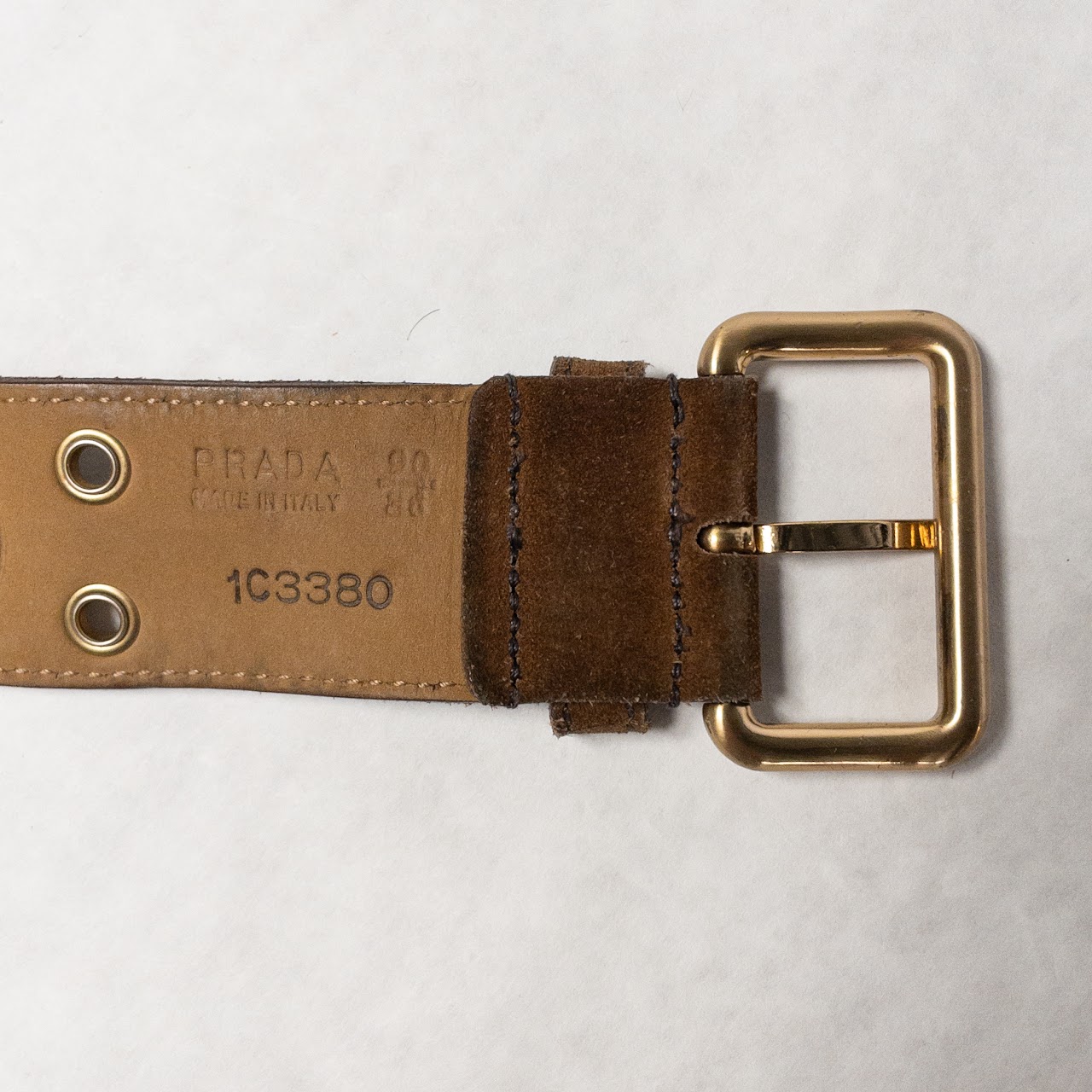 Prada Suede Leather Belt