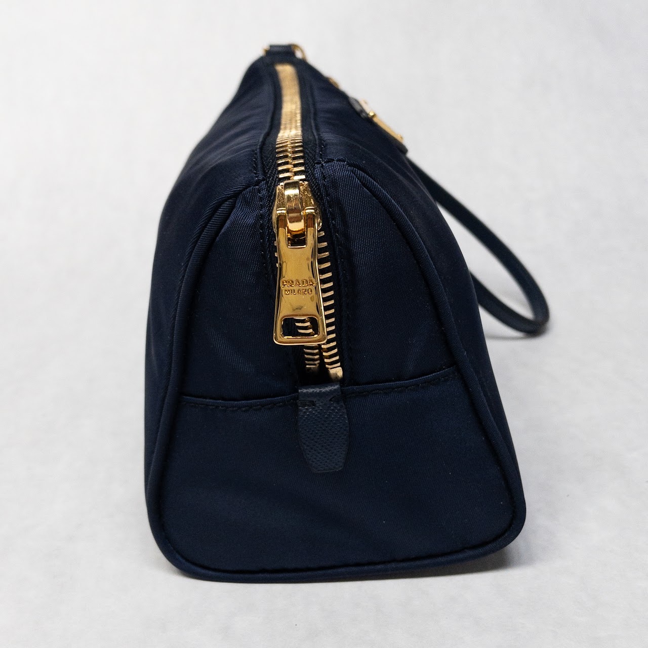 Prada Navy Blue Nylon Zippered Pouch