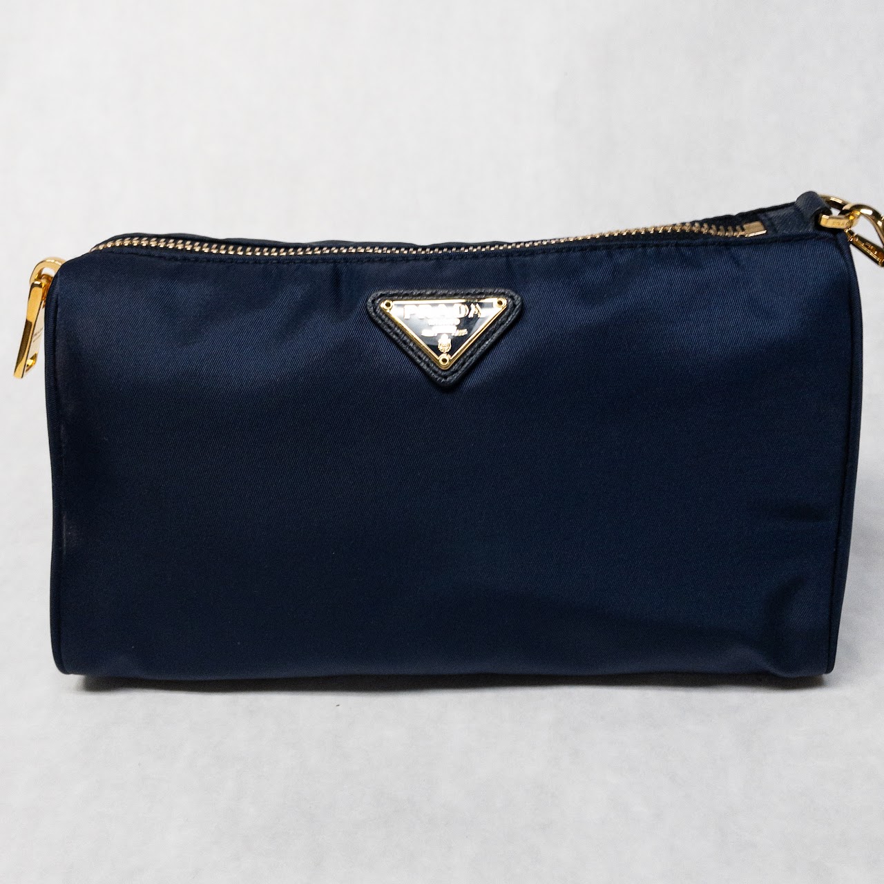 Prada Navy Blue Nylon Zippered Pouch