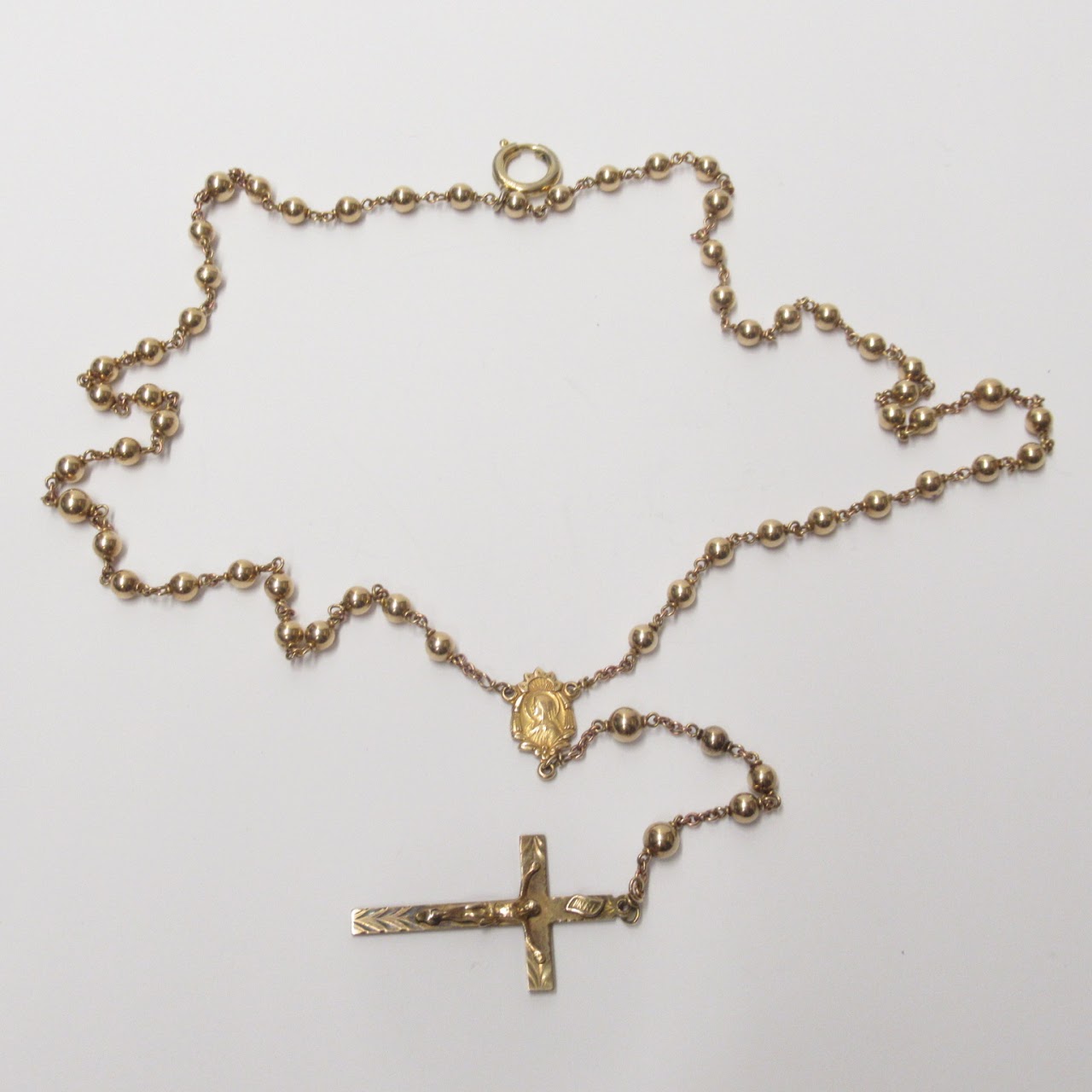 10K Gold Rosary Beads