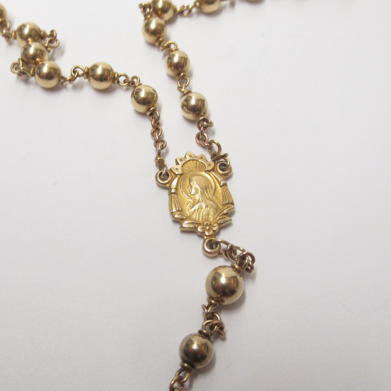 10K Gold Rosary Beads