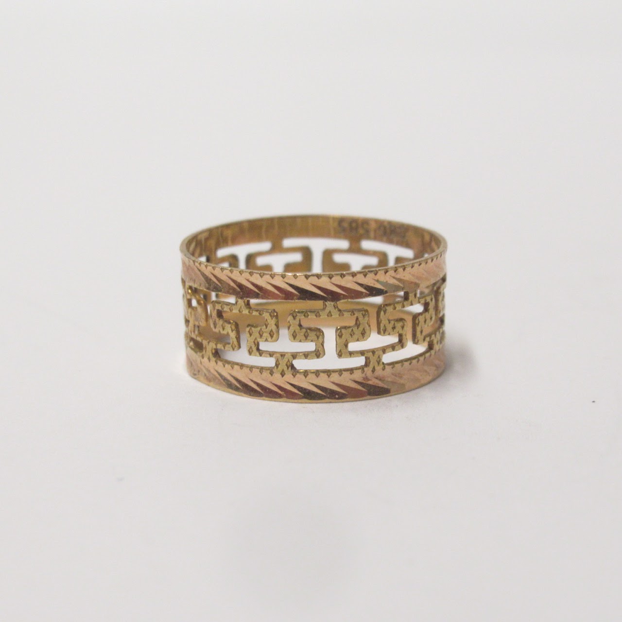 14K Gold Greek Key Band