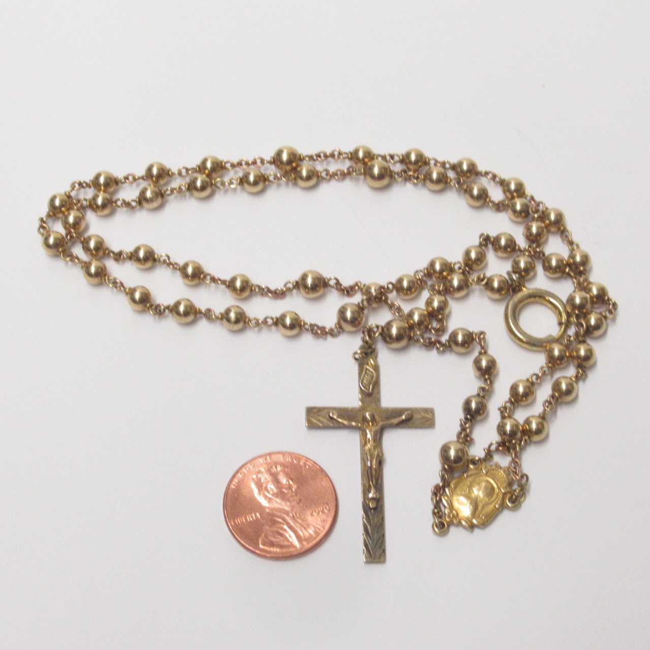 10K Gold Rosary Beads