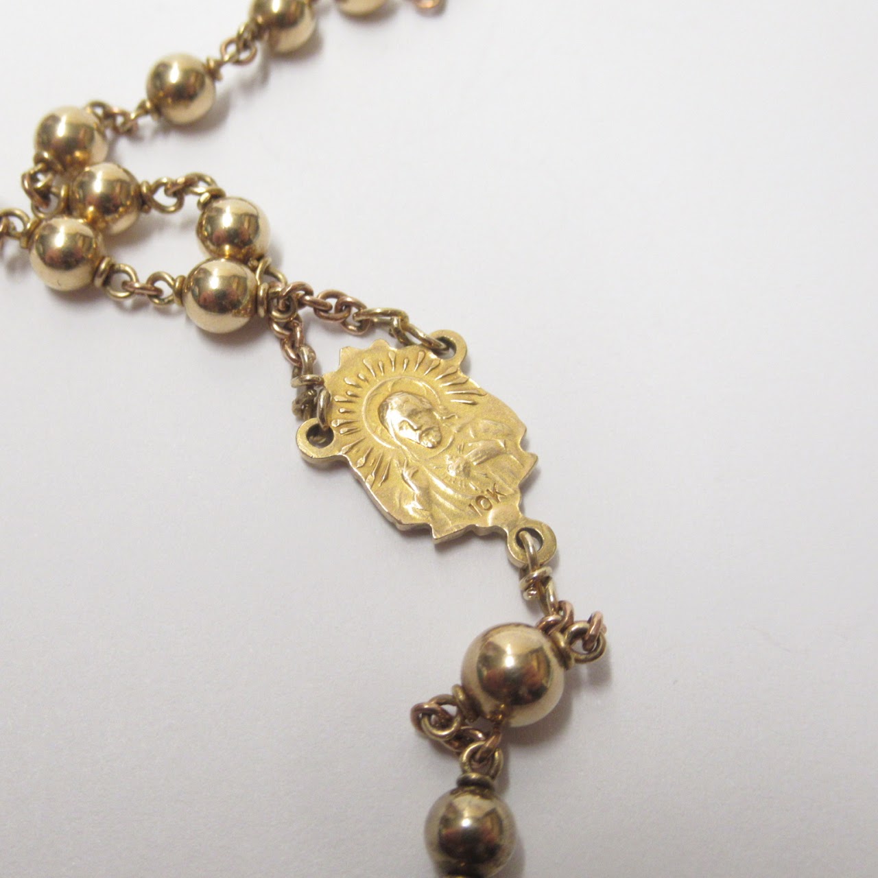 10K Gold Rosary Beads