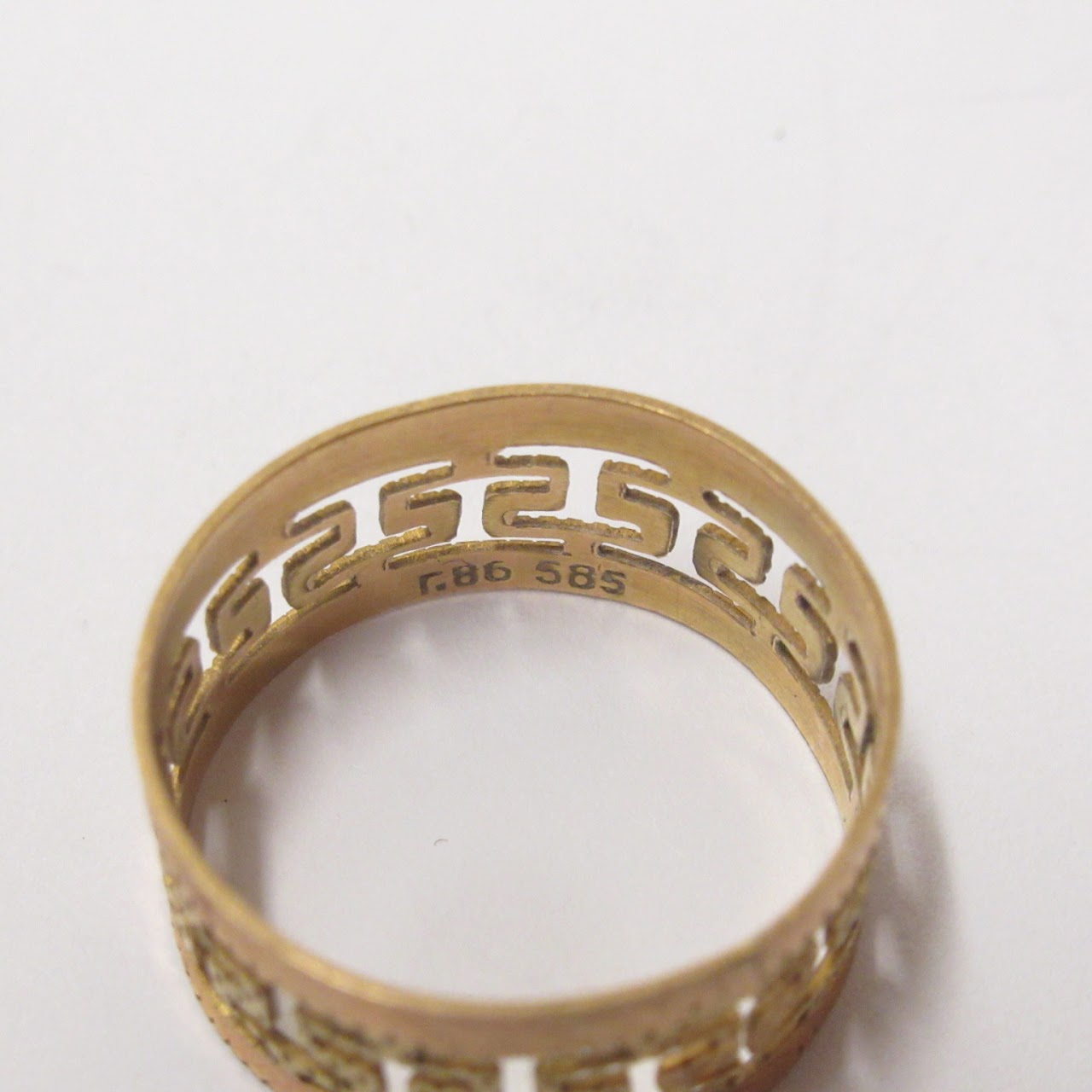 14K Gold Greek Key Band