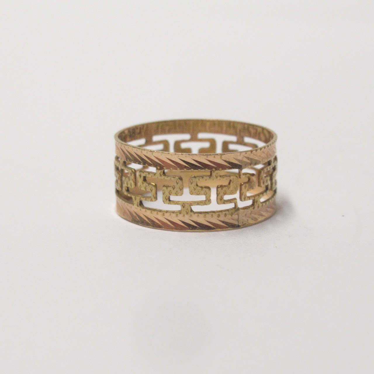 14K Gold Greek Key Band