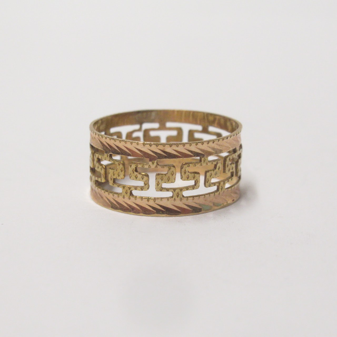 14K Gold Greek Key Band