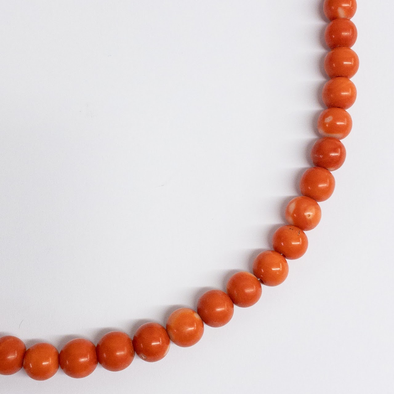 10K Gold and Coral Bead Necklace