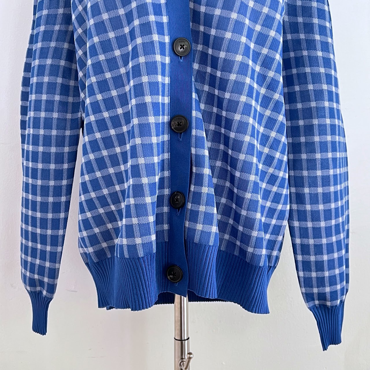 Tory Burch NEW Picnic Plaid Boyfriend Cardigan