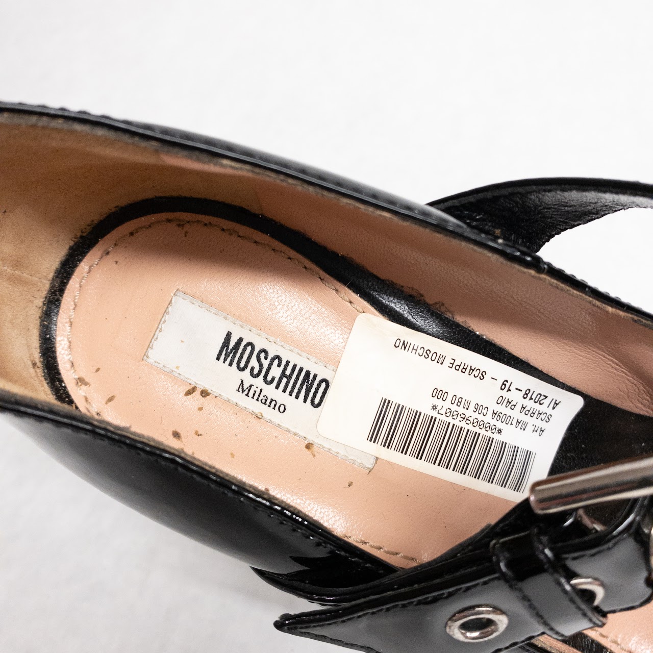 Moschino Black Patent Leather Pumps