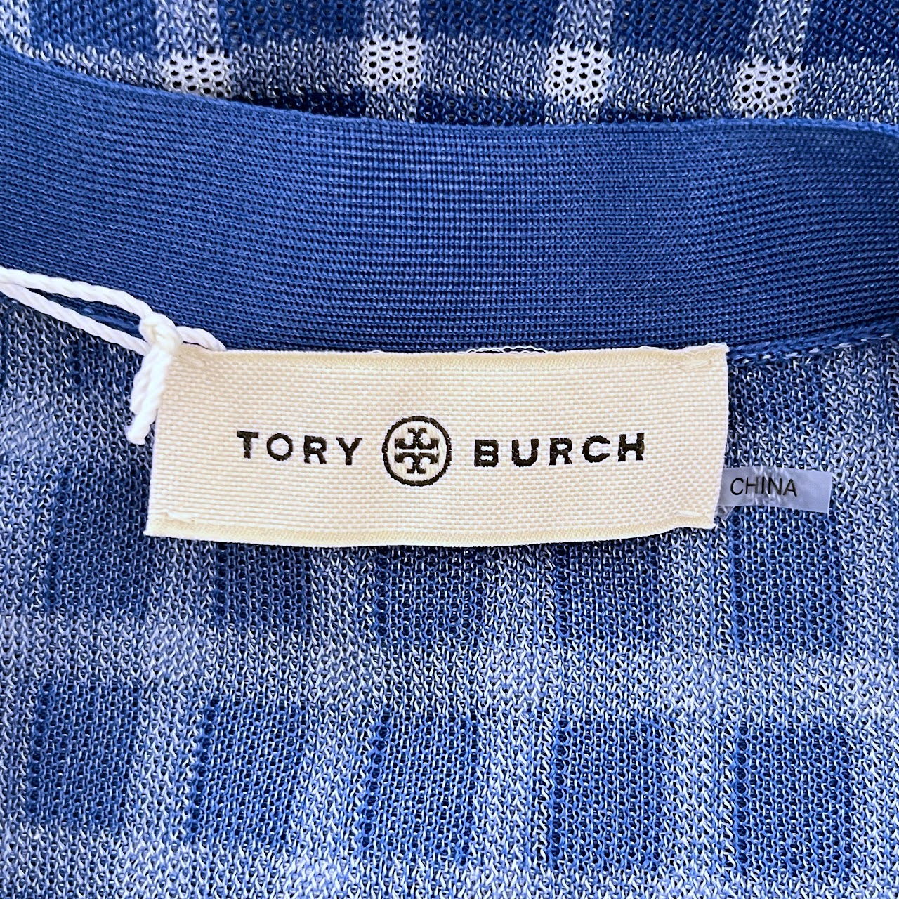 Tory Burch NEW Picnic Plaid Boyfriend Cardigan