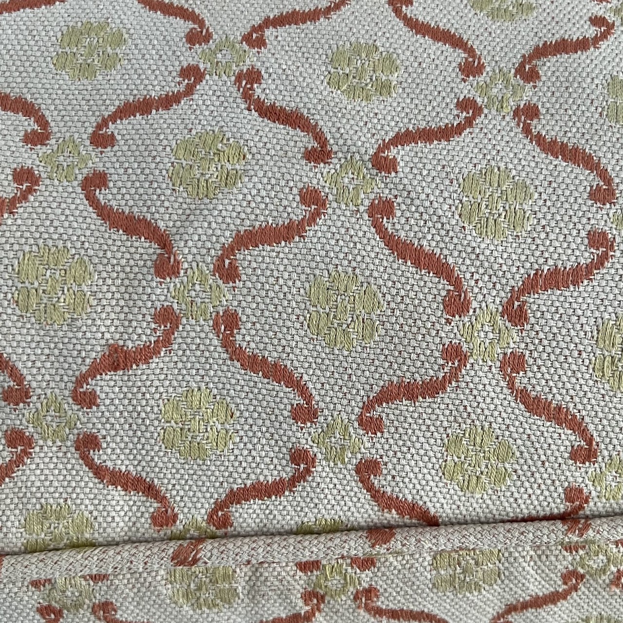 Country French Style Jacquard Upholstered Bergère