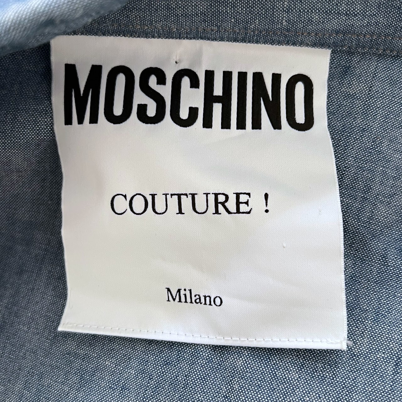 Moschino Couture! Chambray Teddy Bear Shirt