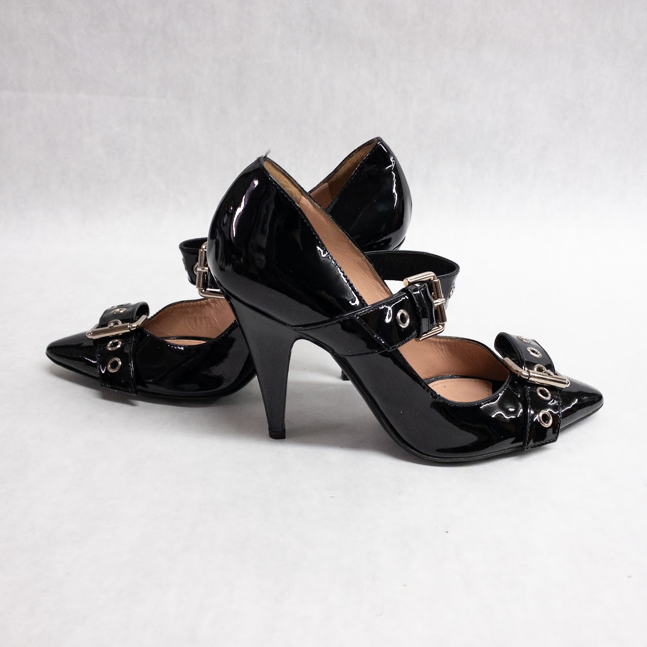 Moschino Black Patent Leather Pumps