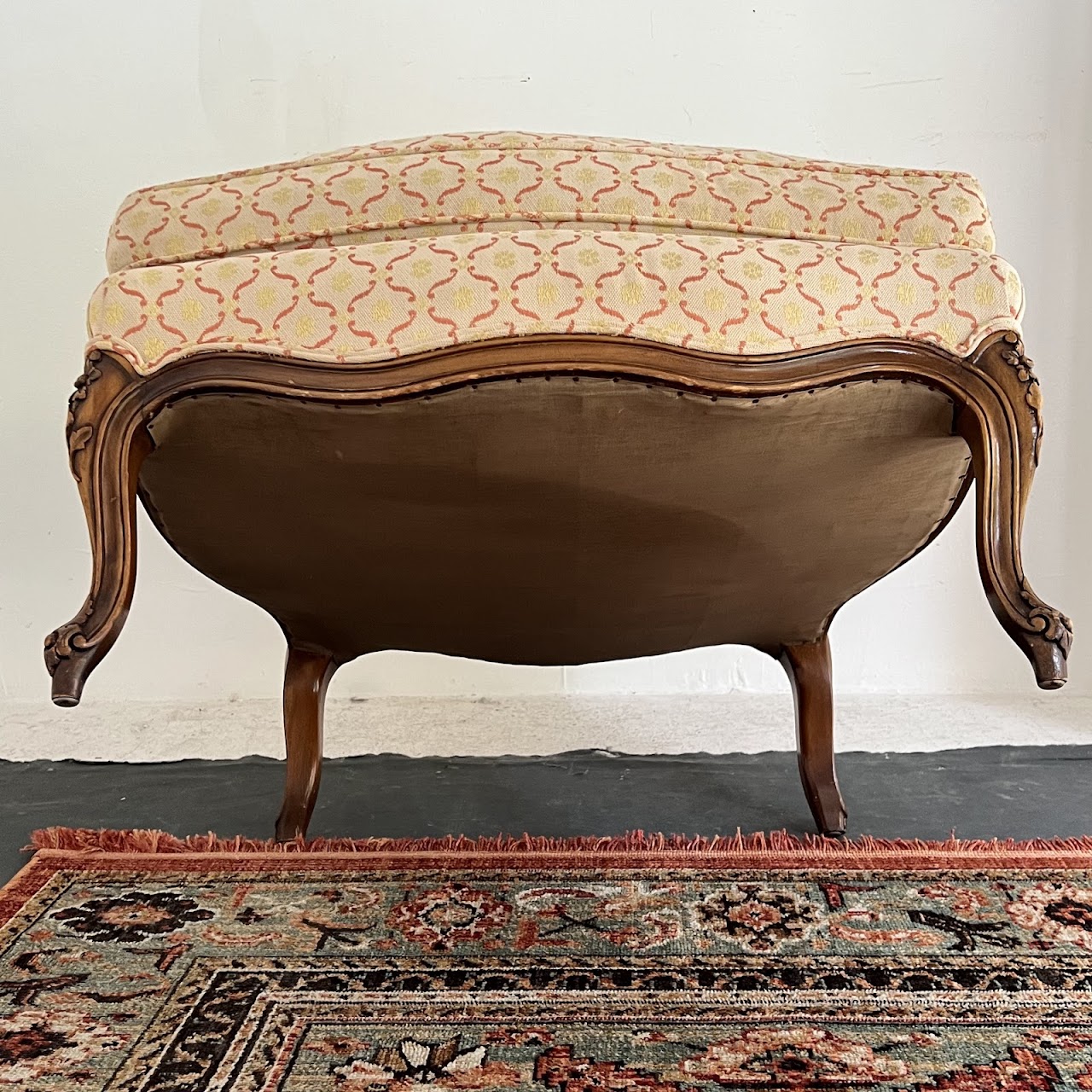 Country French Style Jacquard Upholstered Bergère