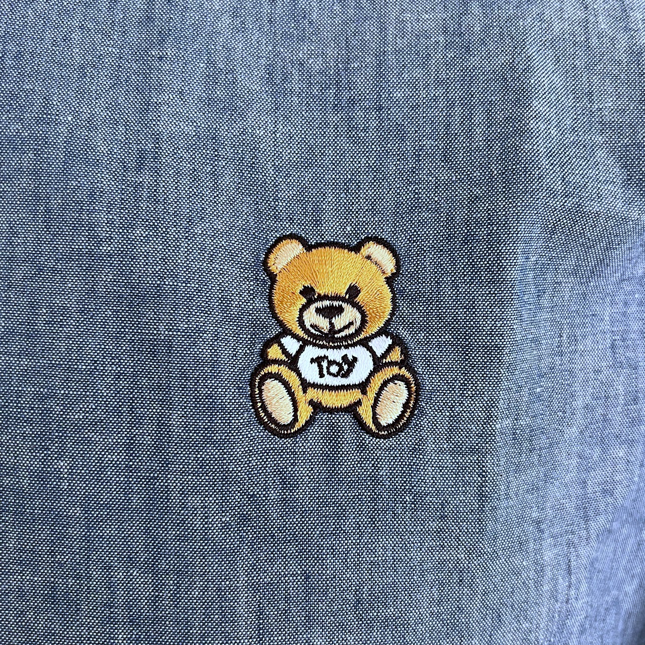 Moschino Couture! Chambray Teddy Bear Shirt