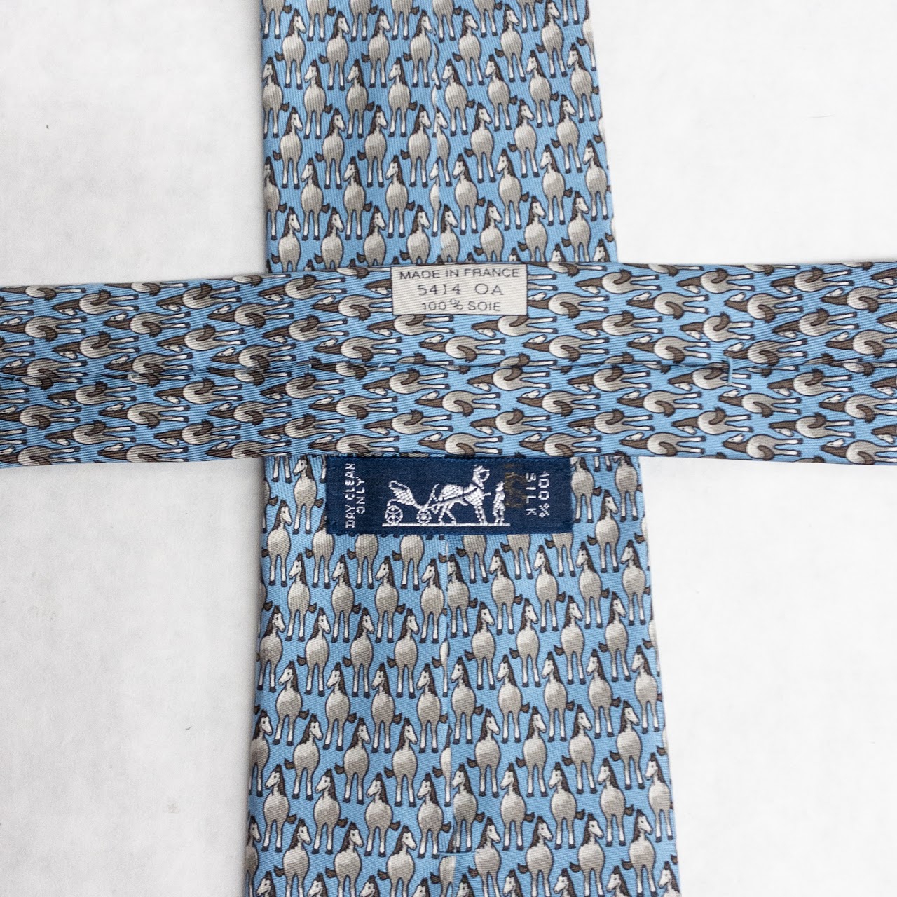 Hermès Silk Twill Horse Pattern Tie