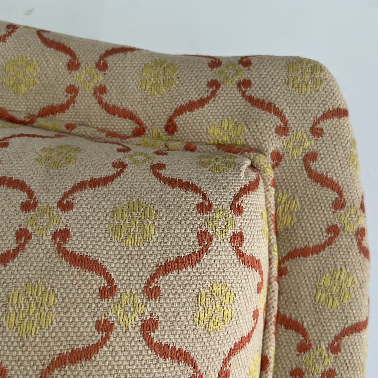 Country French Style Jacquard Upholstered Bergère