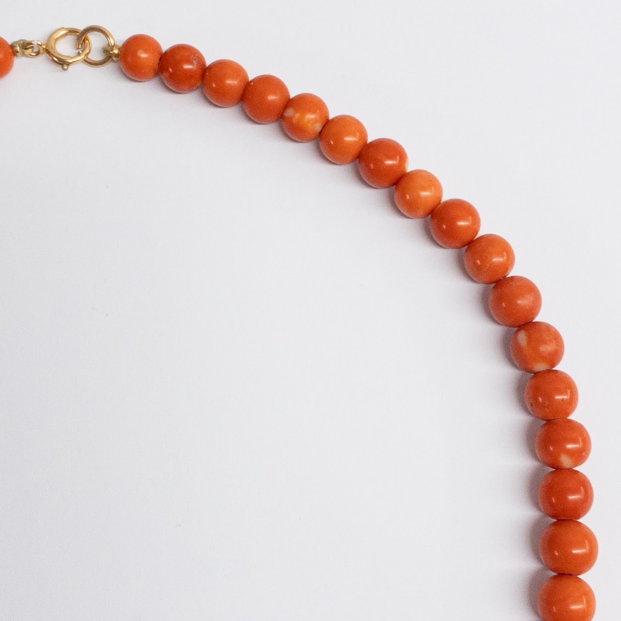 10K Gold and Coral Bead Necklace