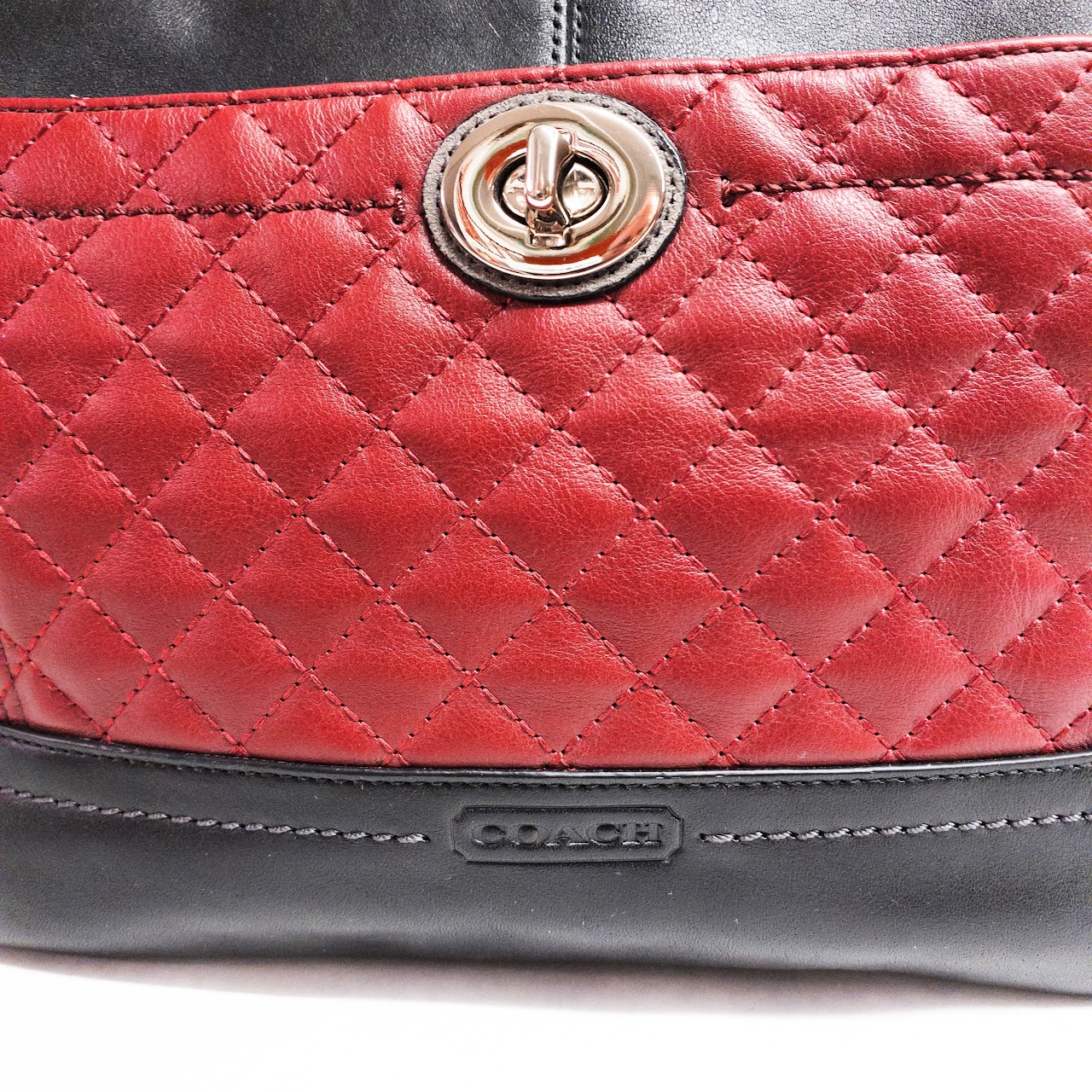 Coach Park Carrie Quilted Colorblock Tote