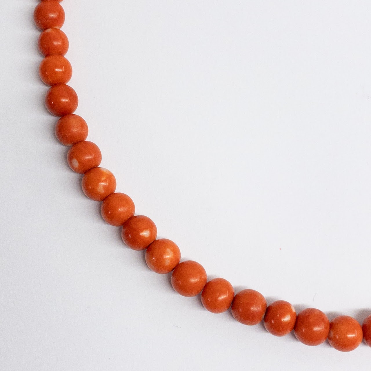 10K Gold and Coral Bead Necklace