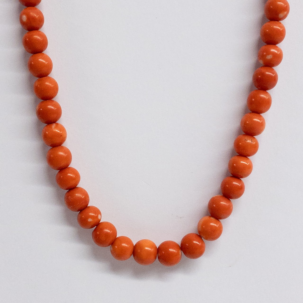 10K Gold and Coral Bead Necklace