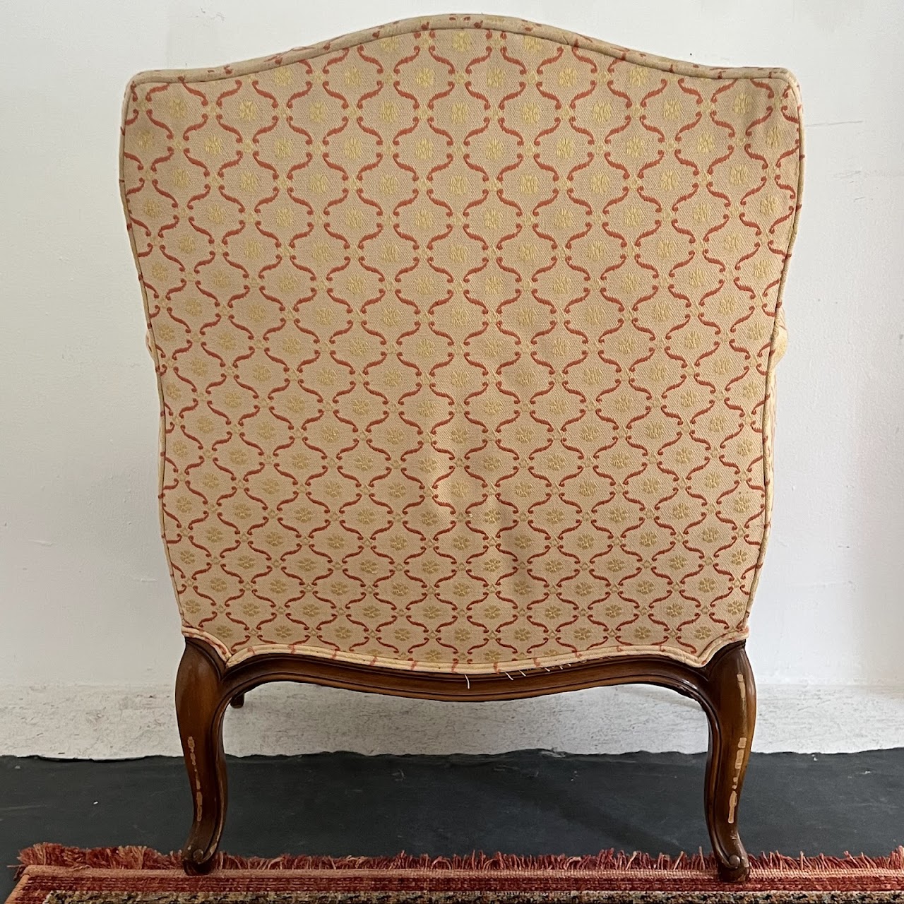 Country French Style Jacquard Upholstered Bergère