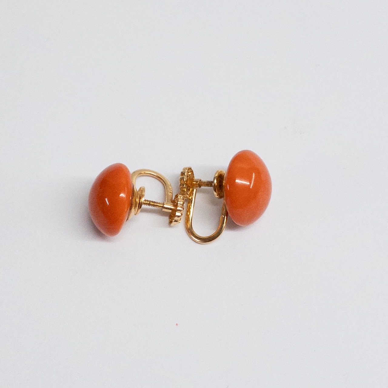 14K Gold and Coral Earrings