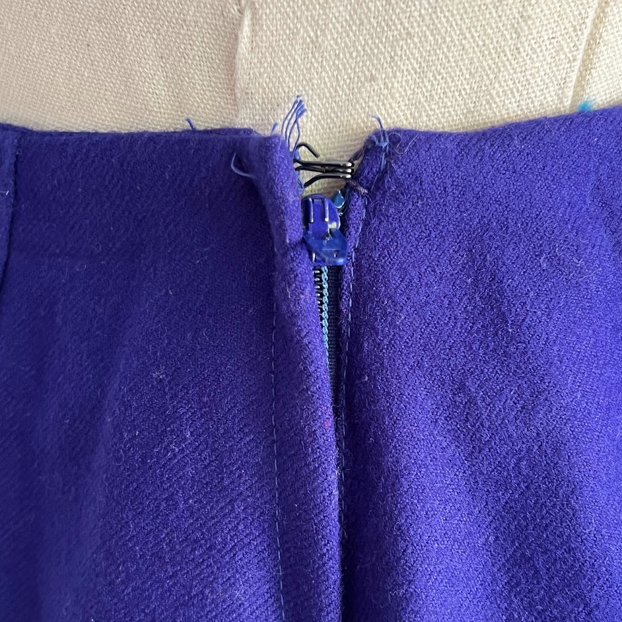 Christian Dior Sportswear Vintage Purple Wool Skirt