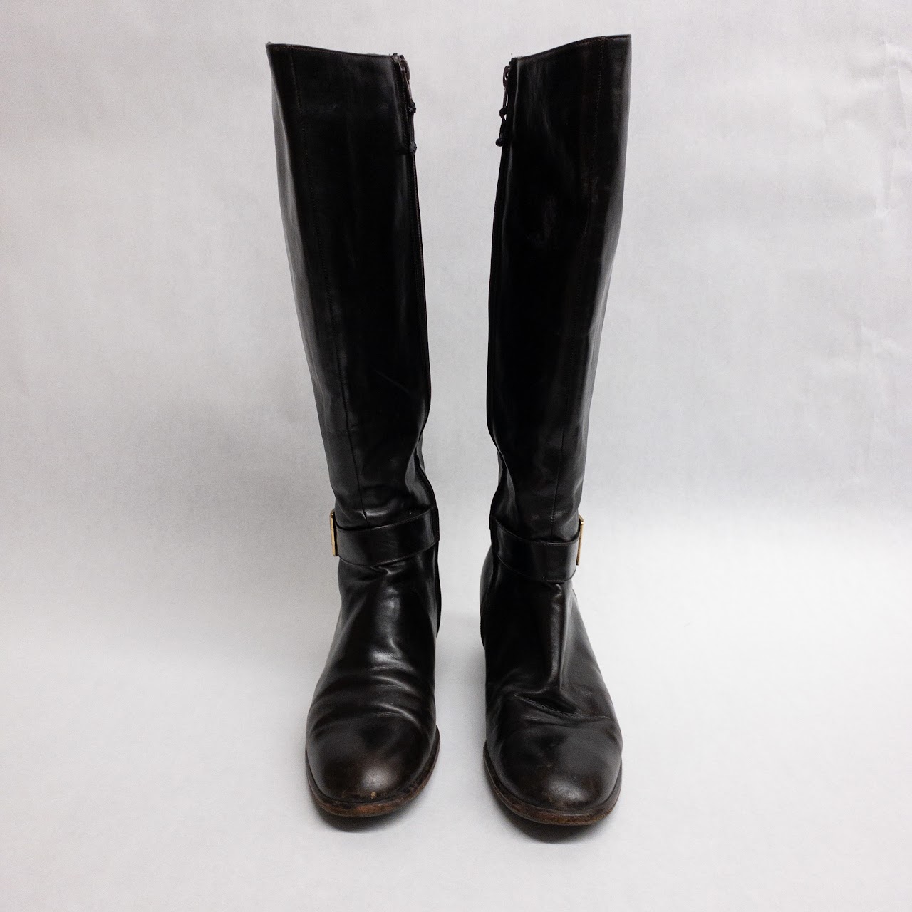 Salvatore Ferragamo Leather Riding Boots