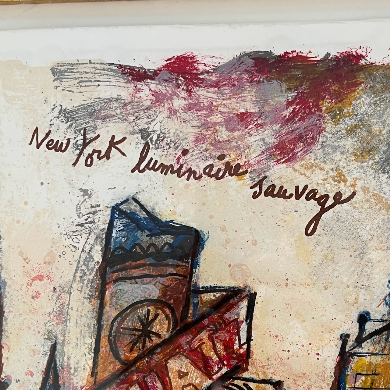 Théo Tobiasse Signed 'New York Luminaire Sauvage' Largescale Lithograph