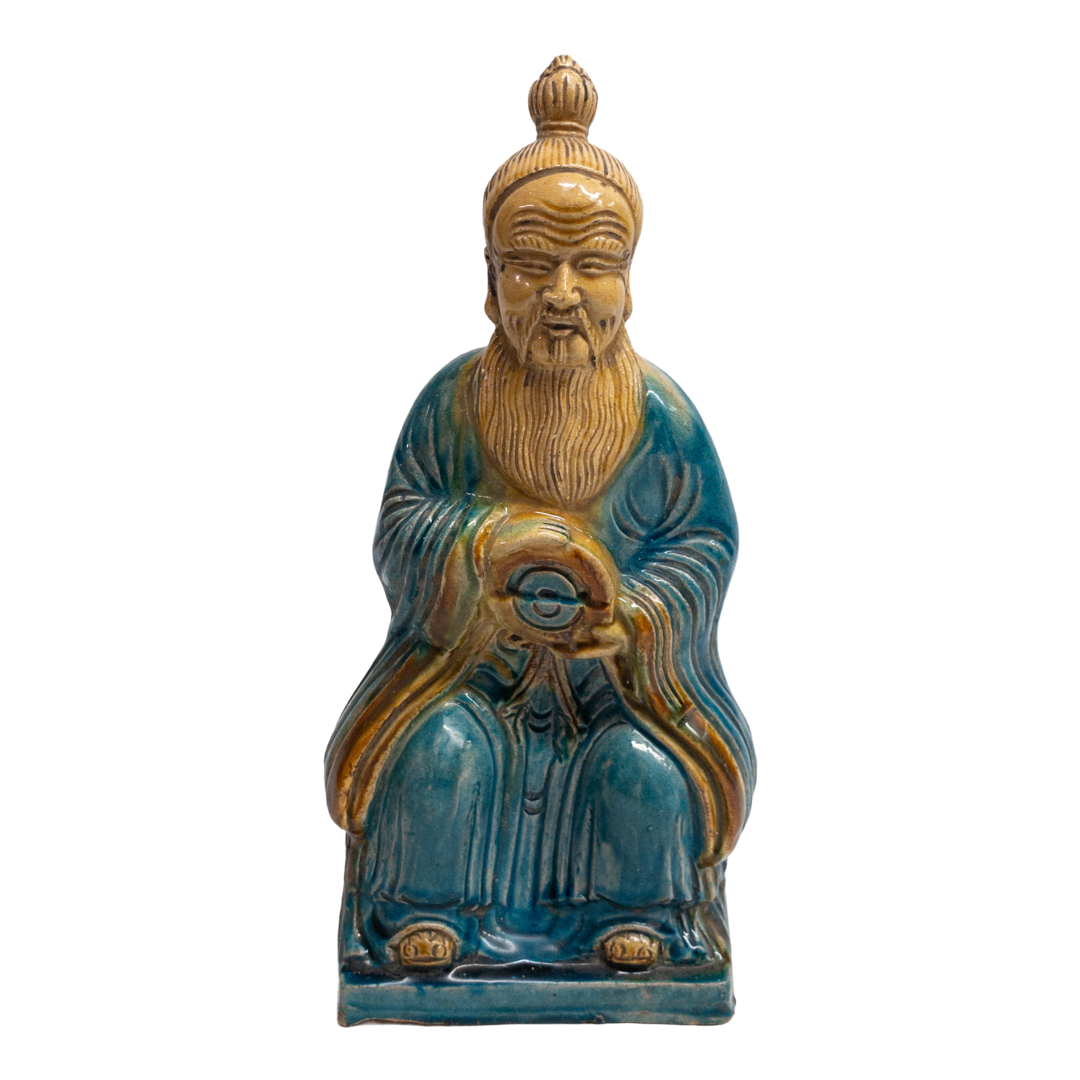 Vintage Ceramic Confucius Statue