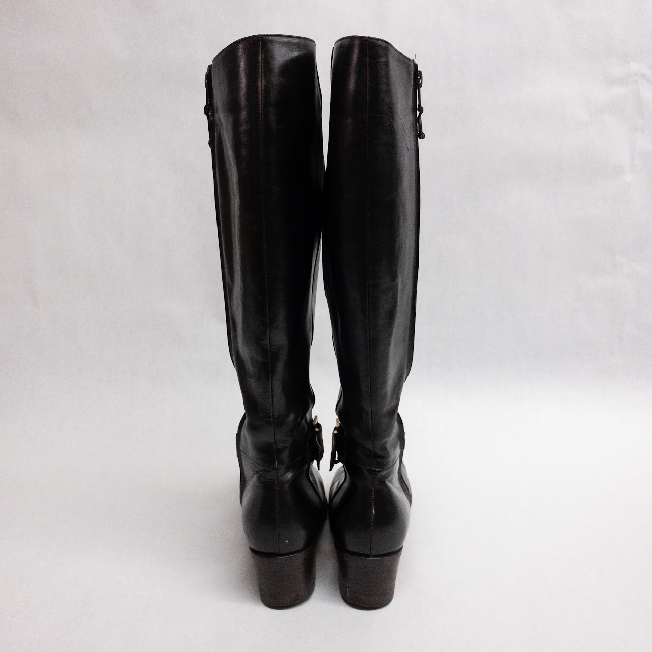 Salvatore Ferragamo Leather Riding Boots