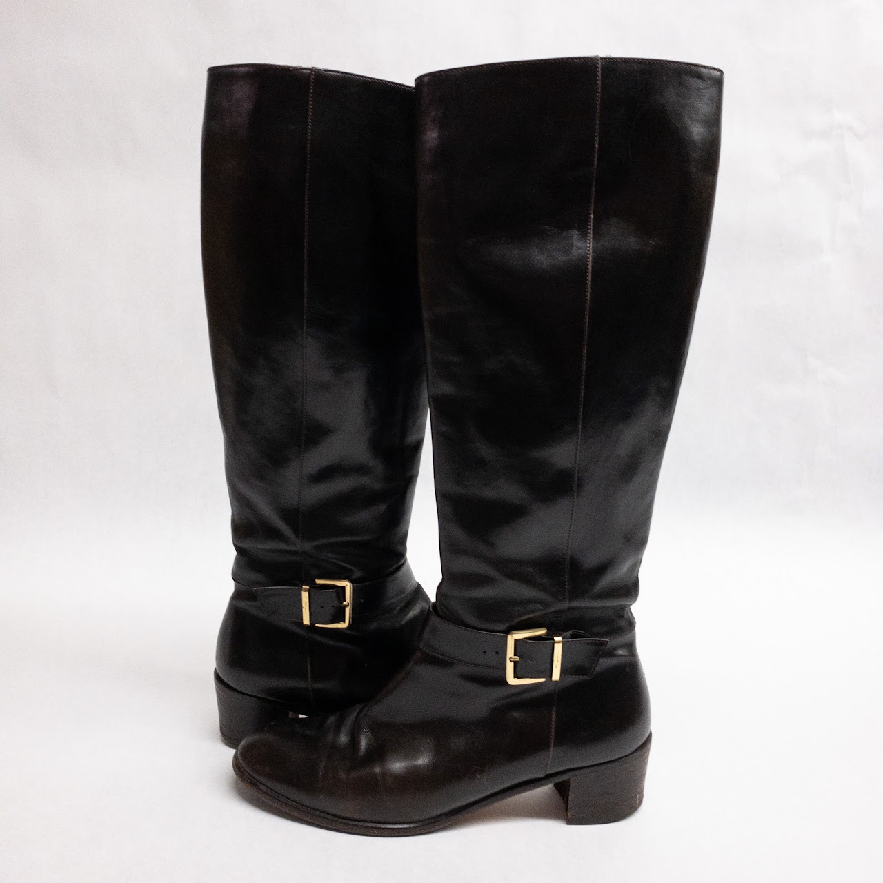 Salvatore Ferragamo Leather Riding Boots