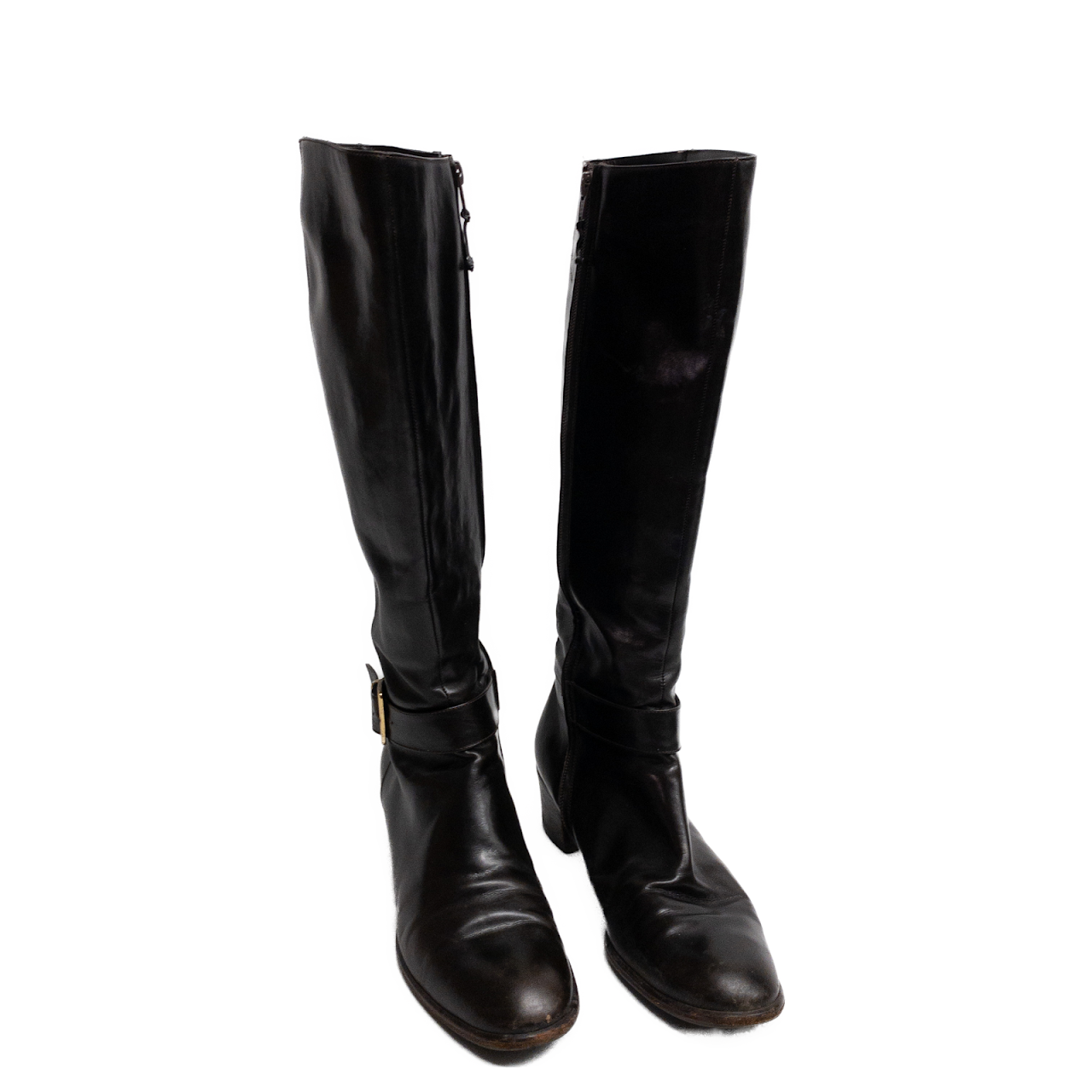 Salvatore Ferragamo Leather Riding Boots