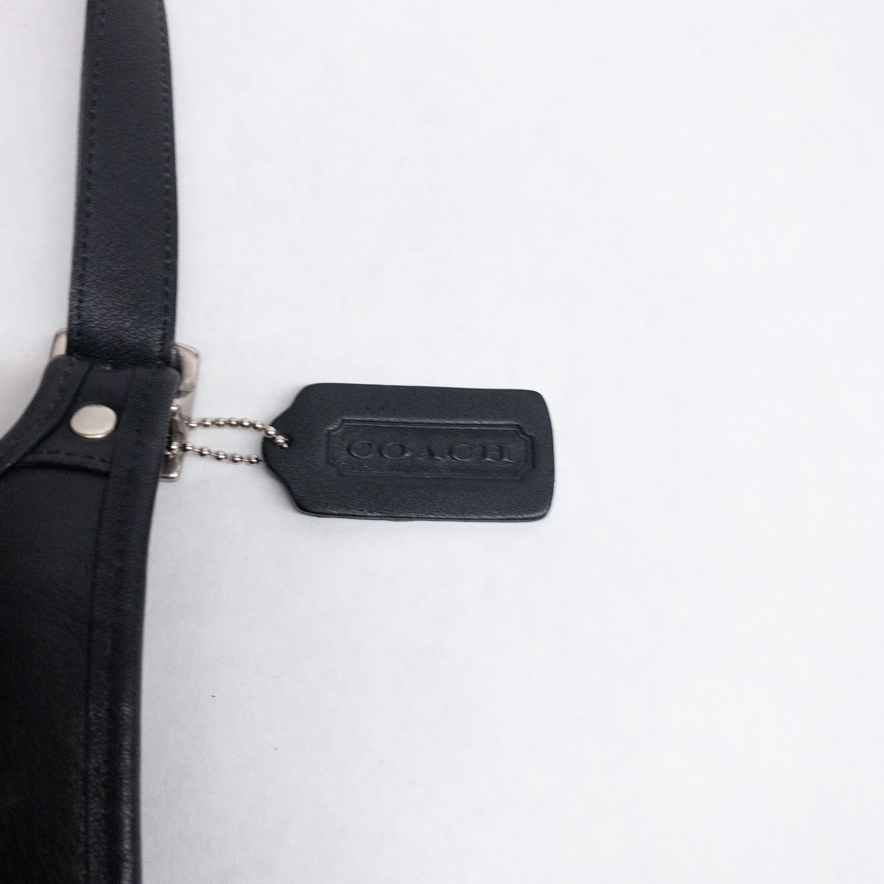 Coach Black Leather Crossbody Saddle Bag